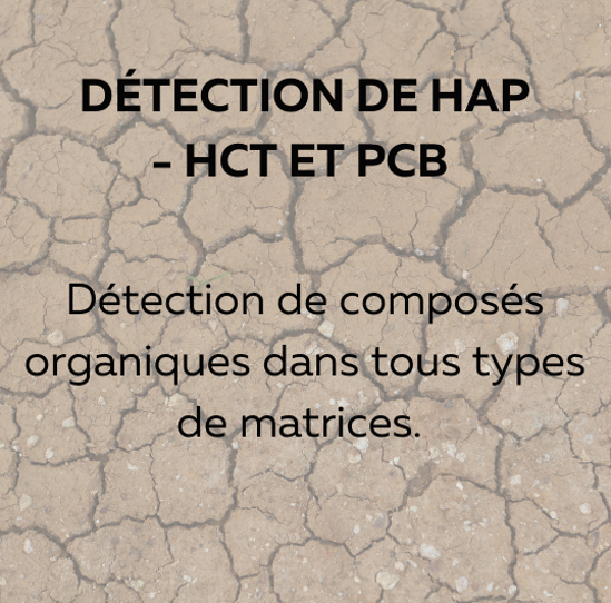 Détection de HAP, HCT et PCB